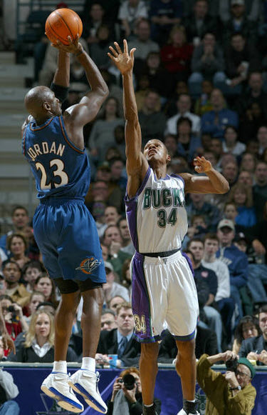 Regular Season at Bucks on 1/30/2003 from Gary Dineen/Getty