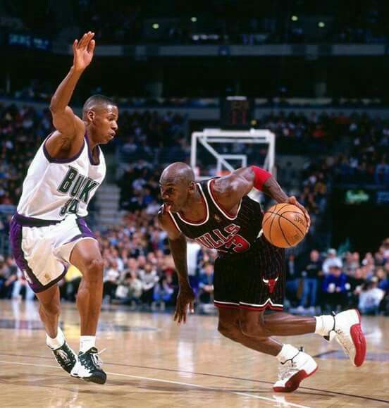 Regular Season at Bucks on 1/10/1997 from Gary Dineen/Getty