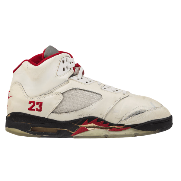 AIR JORDAN V - WHITE/BLACK - FIRE RED from Jordan Collection